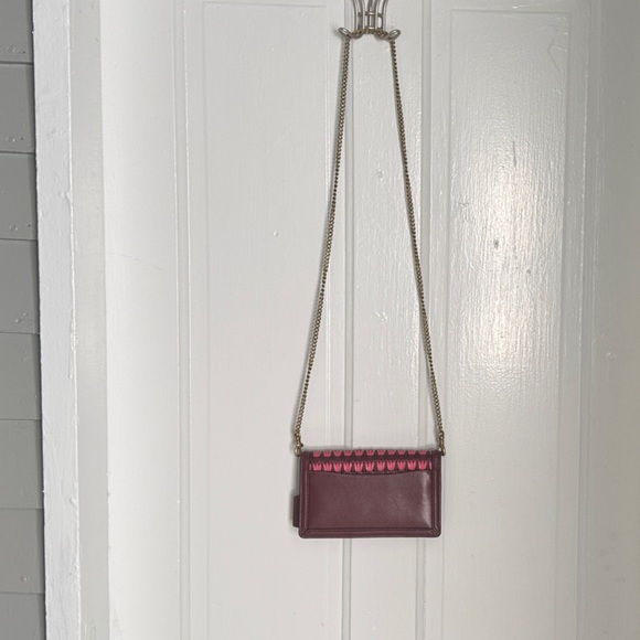 Coach Hutton Burgundy and Pink Clutch/Crossbody - Picture 7 of 7